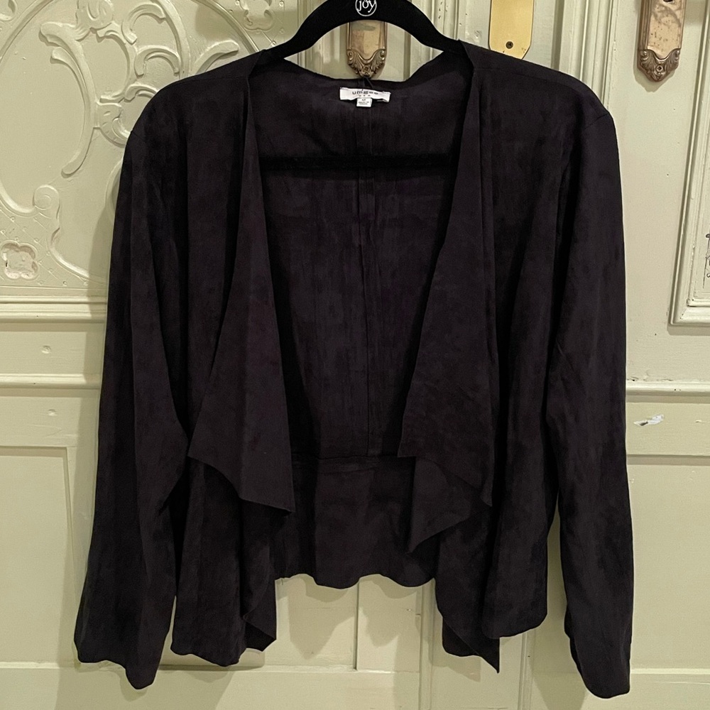 Black faux suede dressy jacket